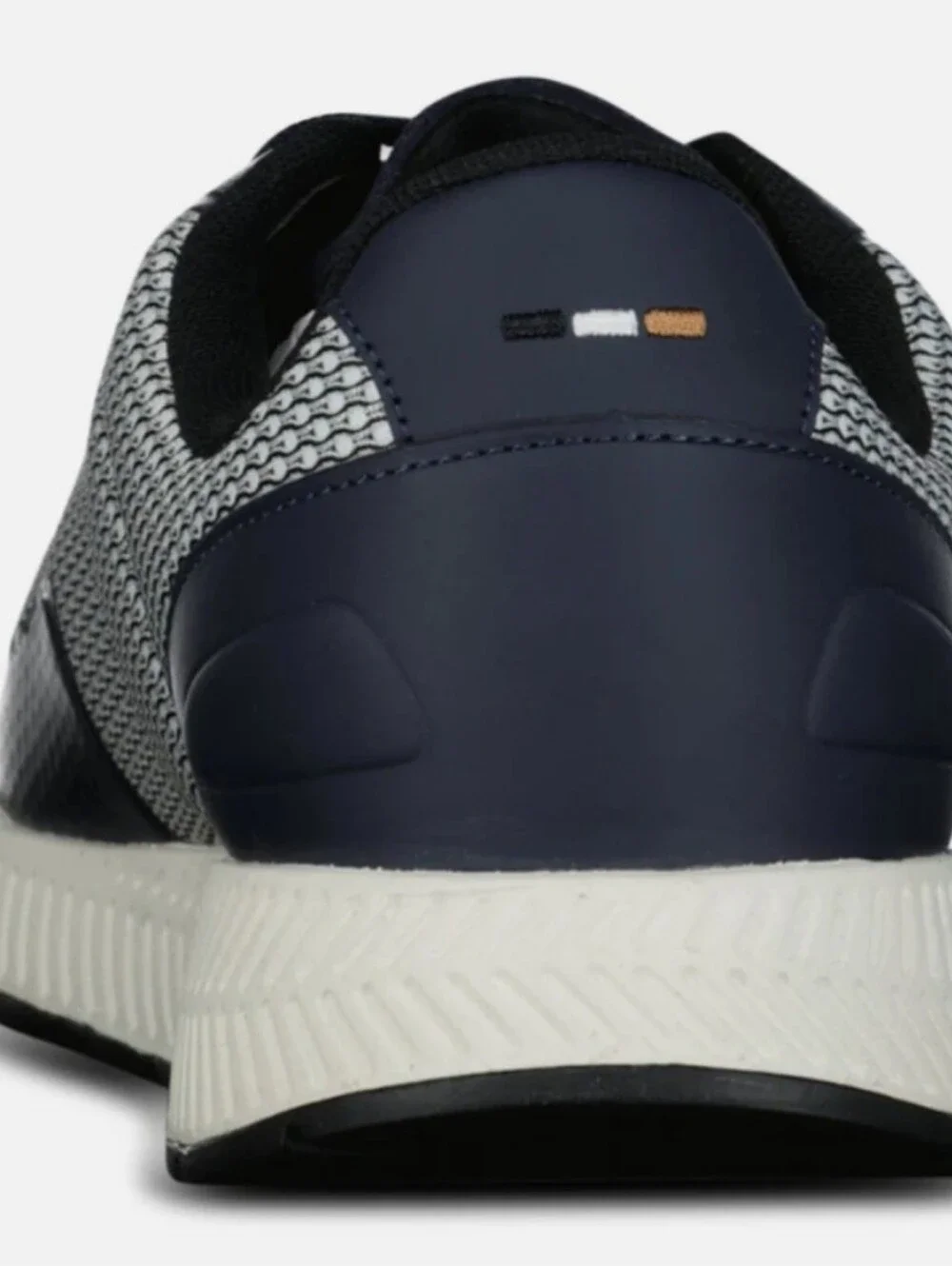 Hugo Boss Navy and Light Gray Mesh Lace-Up Sneaker